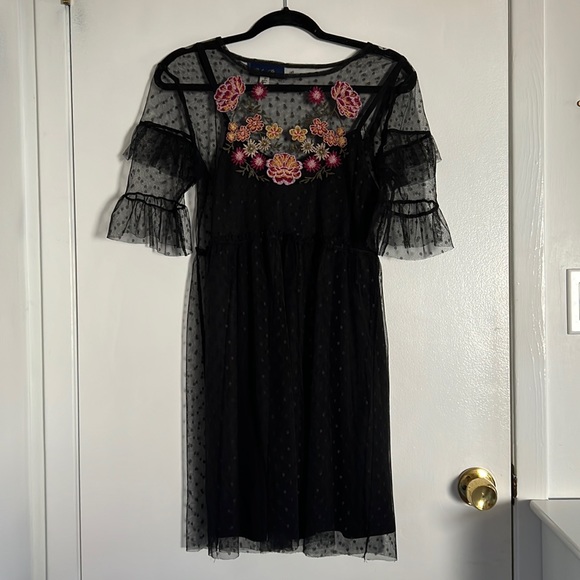 Blue Rain Dresses & Skirts - Blue Rain- Black Lace Dress